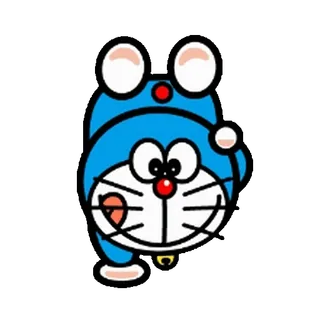 🔵 Doraemon 도라에몽, 만화, 고양이, 파란색, 귀여운 whatsapp sticker