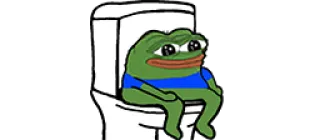 🚽 Pepe the frog rana, meme, triste, bagno, pepe telegram sticker