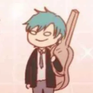 💌 Kreskówka, Anime, Muzyka, Postać, Gitara, Słodkie, Styl telegram sticker