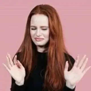 😮‍💨 mujer, asco, meme, negativo, expresión telegram sticker