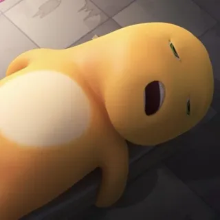 🎗 Cartoon, Gelb, Figur, Müde, Gähnen, Schlafen telegram sticker