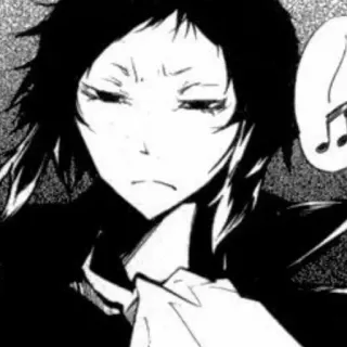 ♠ Akutagawa Ryunosuke Bungou Stray Dogs Anime, Manga, BSD, Akutagawa telegram sticker