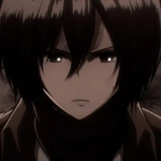 🧣 Mikasa Ackerman Attack on Titan Anime, L'Attaque des Titans, Mikasa, Manga, Personnage whatsapp sticker