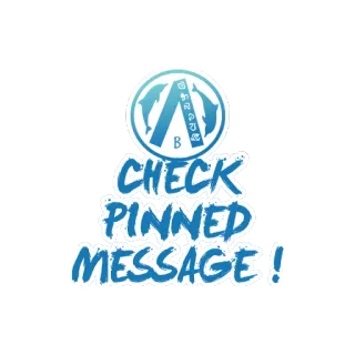 👆 CHECK PINNED MESSAGE! Nachricht, angeheftet, prüfen, Benachrichtigung, Alarm telegram sticker