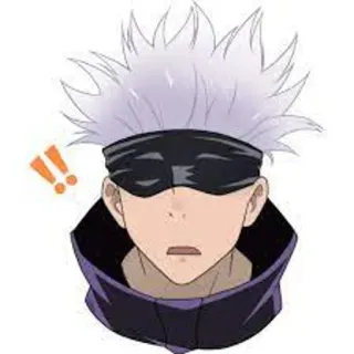 😧 Gojo Satoru Jujutsu Kaisen anime, manga, Gojo, Jujutsu Kaisen, character, sticker telegram sticker