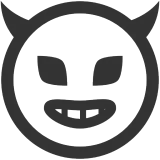 👿 devil, horns, emoji, evil telegram sticker