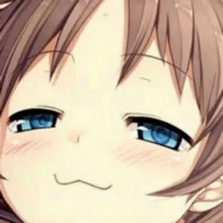 😏 Anime, Grinsen, Gesicht, Mädchen, Süß telegram sticker