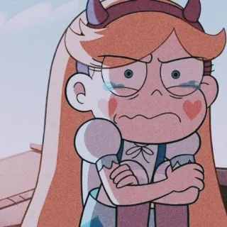 🥺 Star Butterfly Star vs. the Forces of Evil アニメ, キャラクター, スター・バタフライ, 泣く, 悲しい, 感情的 telegram sticker