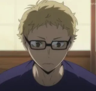 ✨ Tsukishima Kei Haikyuu!! anime, haikyuu, tsukishima kei, character, manga, glasses telegram sticker