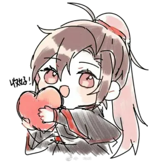 🏵 收下吧！ Anime, Cuore, Carino, Chibi telegram sticker