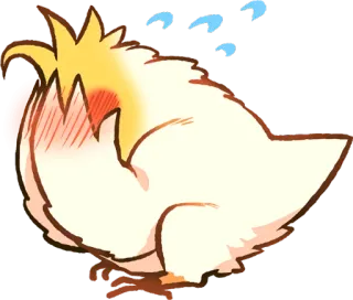 😳 鶏, 恥ずかしい, 可愛い, 動物, 漫画, カワイイ telegram sticker