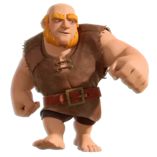 😏 Giant Clash of Clans ยักษ์, แคลชออฟแคลนส์, ตัวละคร, วิดีโอเกม telegram sticker
