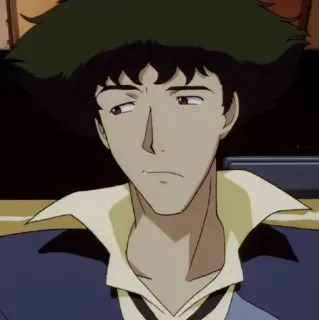 🚀 Spike Spiegel Cowboy Bebop 스파이크 스피겔, 카우보이 비밥, 애니메이션, 캐릭터, 스페이스 웨스턴 whatsapp sticker