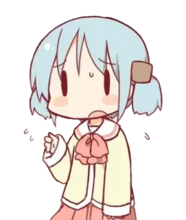 😳 Anime, Fofo, Garota, Personagem, Ilustração, Adesivo telegram sticker