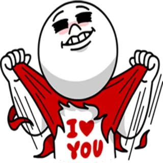 😁 I ♥ YOU amor, corazón, relación, mensaje, lindo, dibujos animados, animación whatsapp sticker