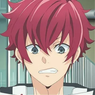 ⛸️ Anime, Cartoon, Figur, Gesicht, rote Haare whatsapp sticker