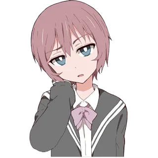 🙄 anime girl, cute, bored, expression, sticker telegram sticker
