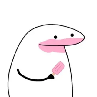💗 adesivo, personagem, sorvete, picolé, branco, rosa whatsapp sticker