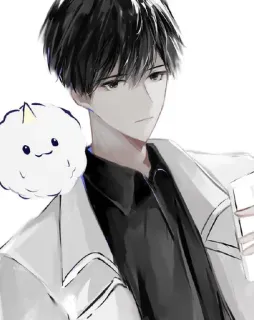 🥺 Anime, Menino, Personagem, Ilustração, Fofo, Kawaii telegram sticker