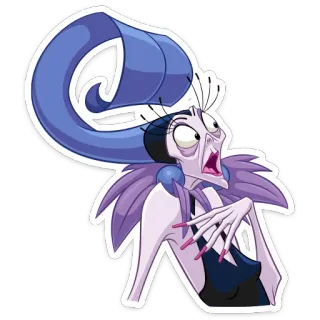 😳 Yzma The Emperor's New Groove disney, cartoon, villain, Yzma, The Emperor's New Groove whatsapp sticker