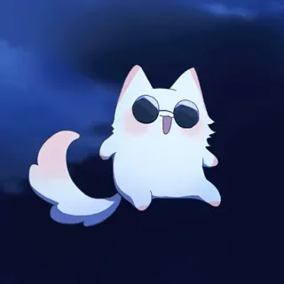 ❤️ cat, sunglasses, cute, cartoon, animal telegram sticker