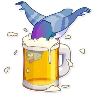 😝 นกพิราบ, เบียร์, ตลก, ดื่ม telegram sticker