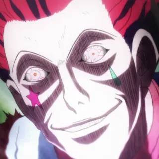 😁 Hisoka Hunter x Hunter Hisoka, Hunter x Hunter, Anime, Złoczyńca, Upiorny, Manga telegram sticker