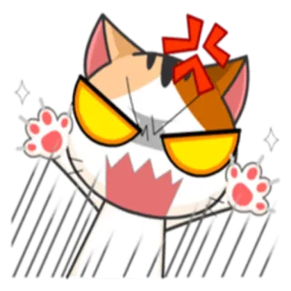 😡 zangado, gato, emoji, desenho animado, adesivo, fofo telegram sticker
