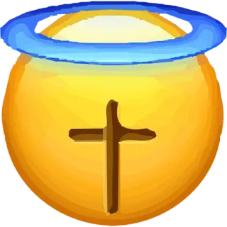 😇 Religion, Kreuz, Christentum, Heiligenschein, religiöses Symbol whatsapp sticker