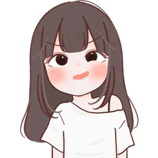 🤨 Cartoon, Mädchen, Anime, Frau, Porträt, Süß telegram sticker