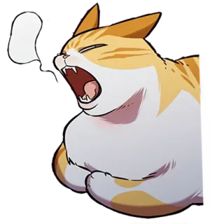 😴 kucing, binatang, menguap, lelah, mengantuk telegram sticker
