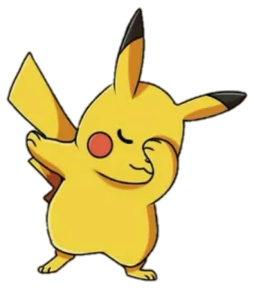 😌 Pikachu Pokemon โปเกมอน, ปิกาจู, การ์ตูน, สีเหลือง, สัตว์ telegram sticker