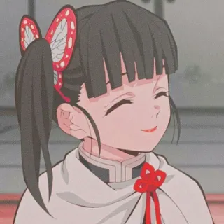 🍭 Kanao Tsuyuri Demon Slayer Anime, Demon Slayer, Kanao Tsuyuri, Manga, Lucu, Tersenyum whatsapp sticker