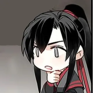 🤔 动漫, Q版, 表情, 卡通, 艺术, 角色 telegram sticker