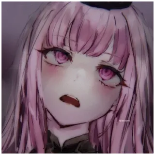😩 Anime, Cabelo rosa, Desenho animado, Garota telegram sticker