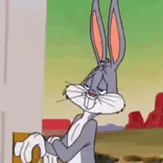 🙂 Bugs Bunny Looney Tunes dessin animé, lapin, lapin, Looney Tunes, Warner Bros telegram sticker