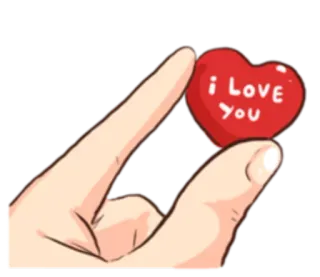 😍 i LOVE YOU amor, corazón, mano, romántico, san valentín telegram sticker