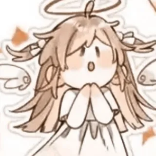 🪜 นางฟ้า, น่ารัก, รัศมี, การ์ตูน telegram sticker