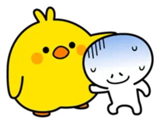♥️ bird, chick, cartoon, character, cute telegram sticker