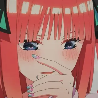 🦋 Nino Nakano The Quintessential Quintuplets Anime, Gadis, Nino, Nakano, Rambut merah, The Quintessential Quintuplets whatsapp sticker