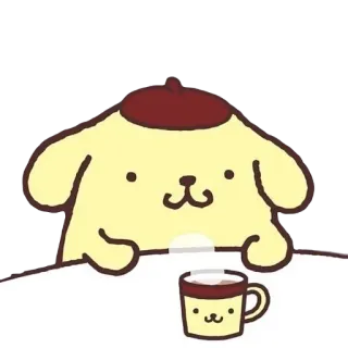 🍮 Pom Pom Purin dog, cartoon, kawaii, sanrio, pompompurin, cute telegram sticker