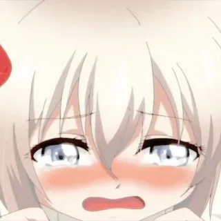 🦩 anime, piangere, lacrime, ragazza, triste, emotivo whatsapp sticker