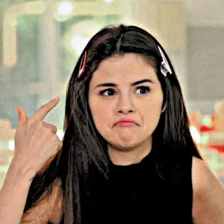 🎬 человек, женщина, заколки, жест, портрет telegram sticker