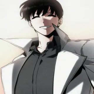 😌 anime, manga, manhwa, smiling, character whatsapp sticker
