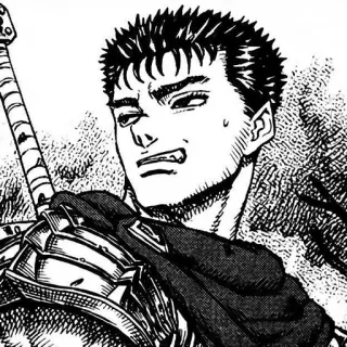 ⚔ Guts Berserk Anime, Manga, Berserk, Guerrero, Espada, Guts, Lucha telegram sticker