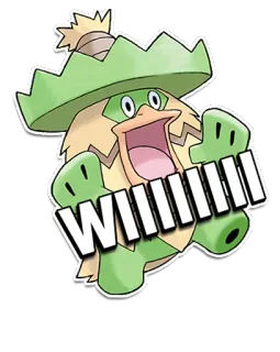 😊 WIIIIII Ludicolo, Pokémon, Videospiel, lustig, Aufkleber, Meme whatsapp sticker
