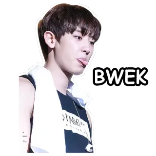 😜 BWEK kpop, idol, singer, expression, face whatsapp sticker
