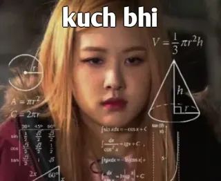 👀 kuch bhi Meme, confuso, formula, equazioni, matematica telegram sticker