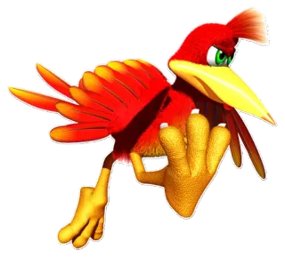 😡 Kazooie Banjo-Kazooie Kazooie, Vogel, Tier, Videospiel, Cartoon telegram sticker