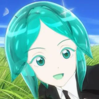 😮 Phosphophyllite Houseki no Kuni anime, character, phosphophyllite, houseki no kuni, land of the lustrous telegram sticker